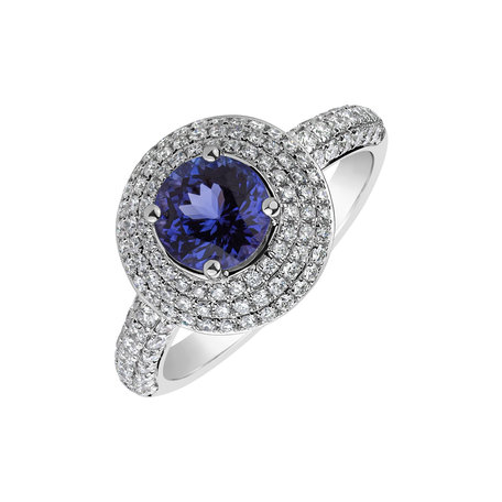 Diamond ring with Tanzanite Marcell