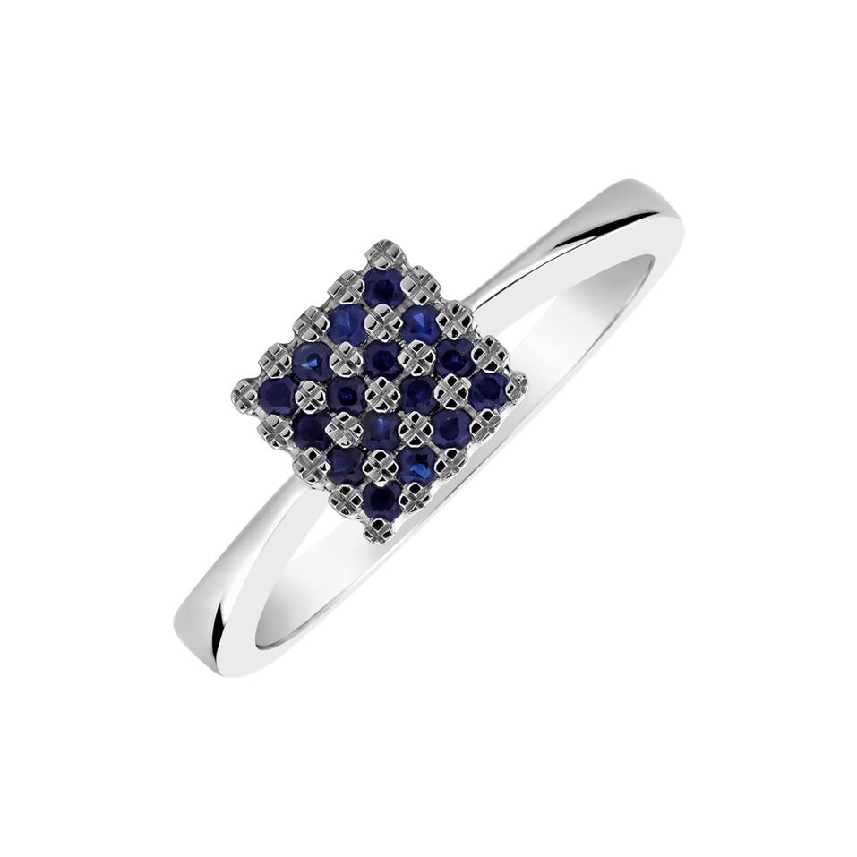 Ring with Sapphire Morpheus Mosaic