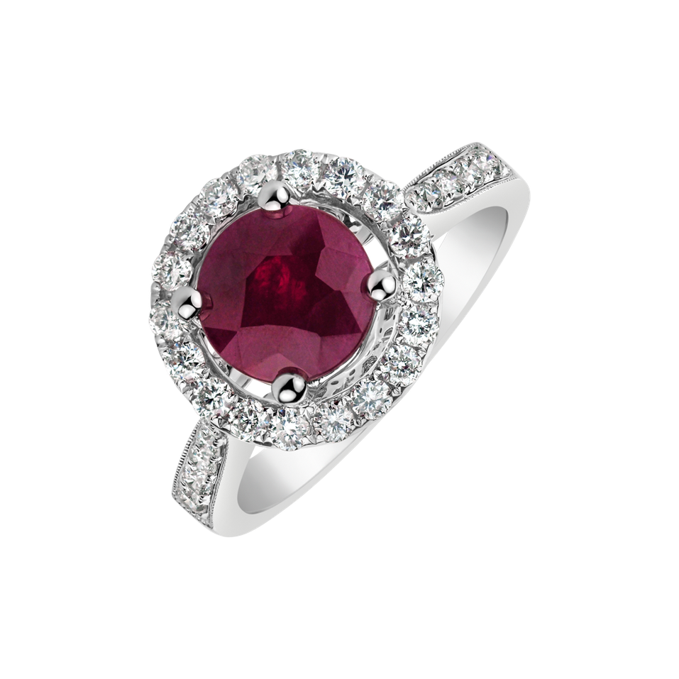 Diamond ring with Ruby Red Queen