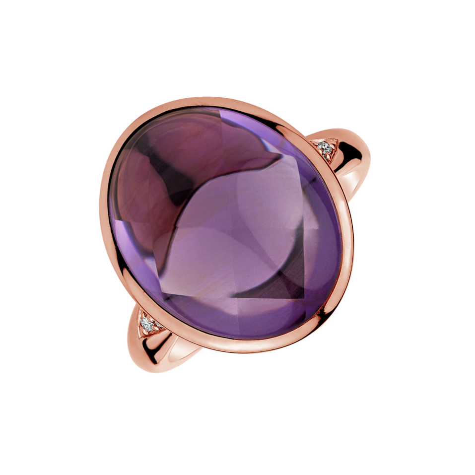 Diamond rings with Amethyst Witching Princess