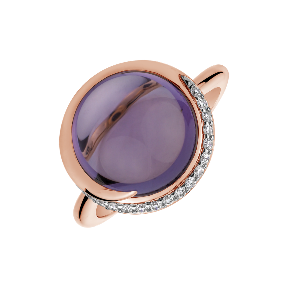 Diamond rings with Amethyst Dream Opera