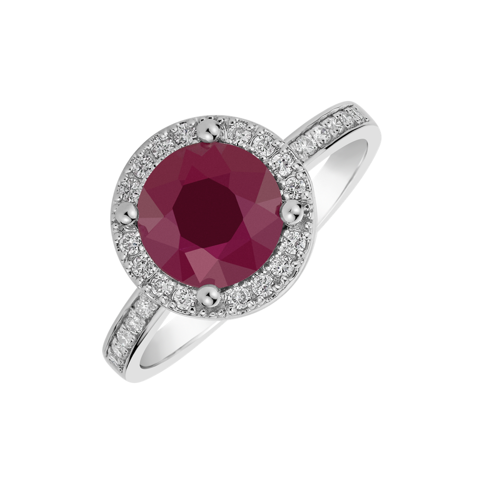 Diamond ring with Ruby Sin Signature