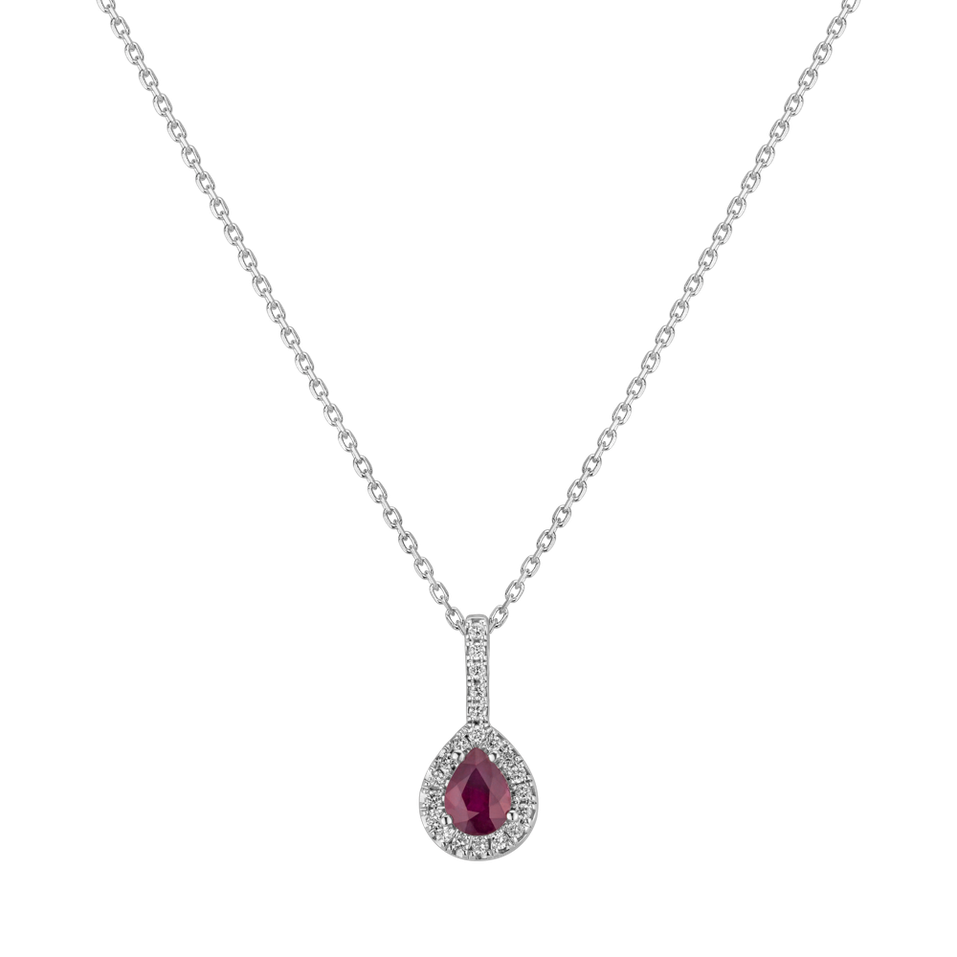 Diamond pendant with Ruby Bloody Tear