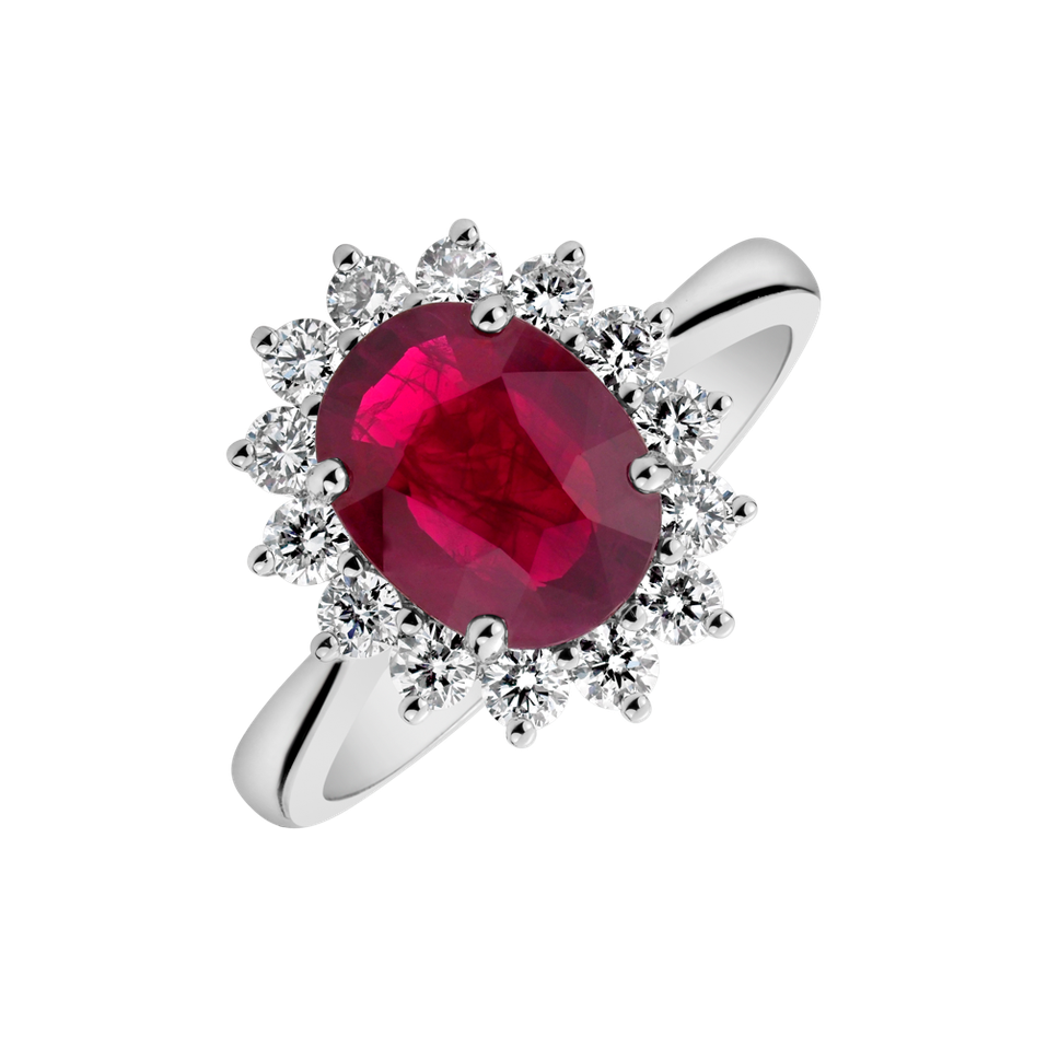 Diamond ring with Ruby Fabulous Lady