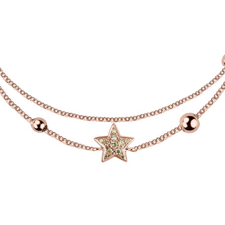 Bracelet with brown diamonds Starshine Message