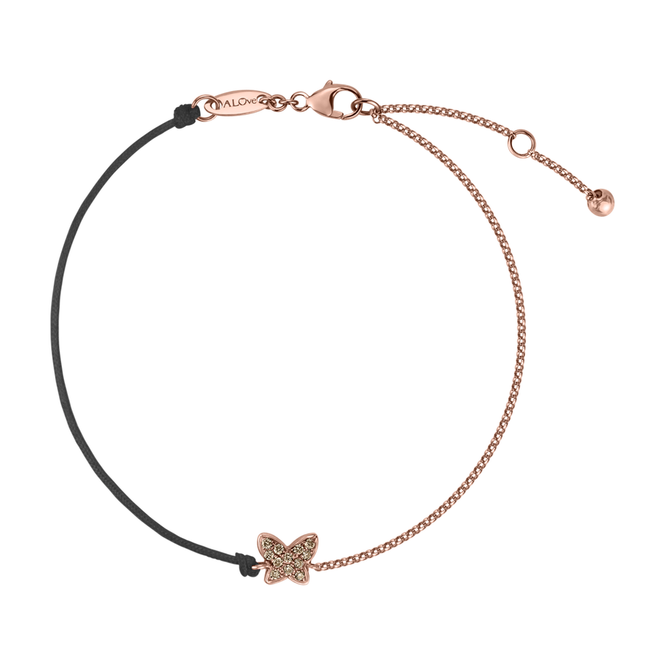 Bracelet with brown diamonds Butterfly Secret