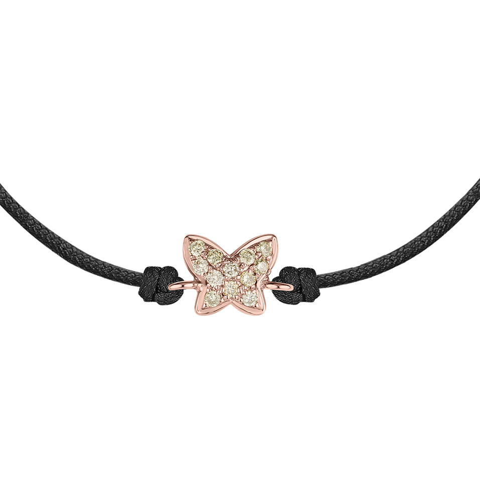 Bracelet with brown diamonds Magic Butterfly