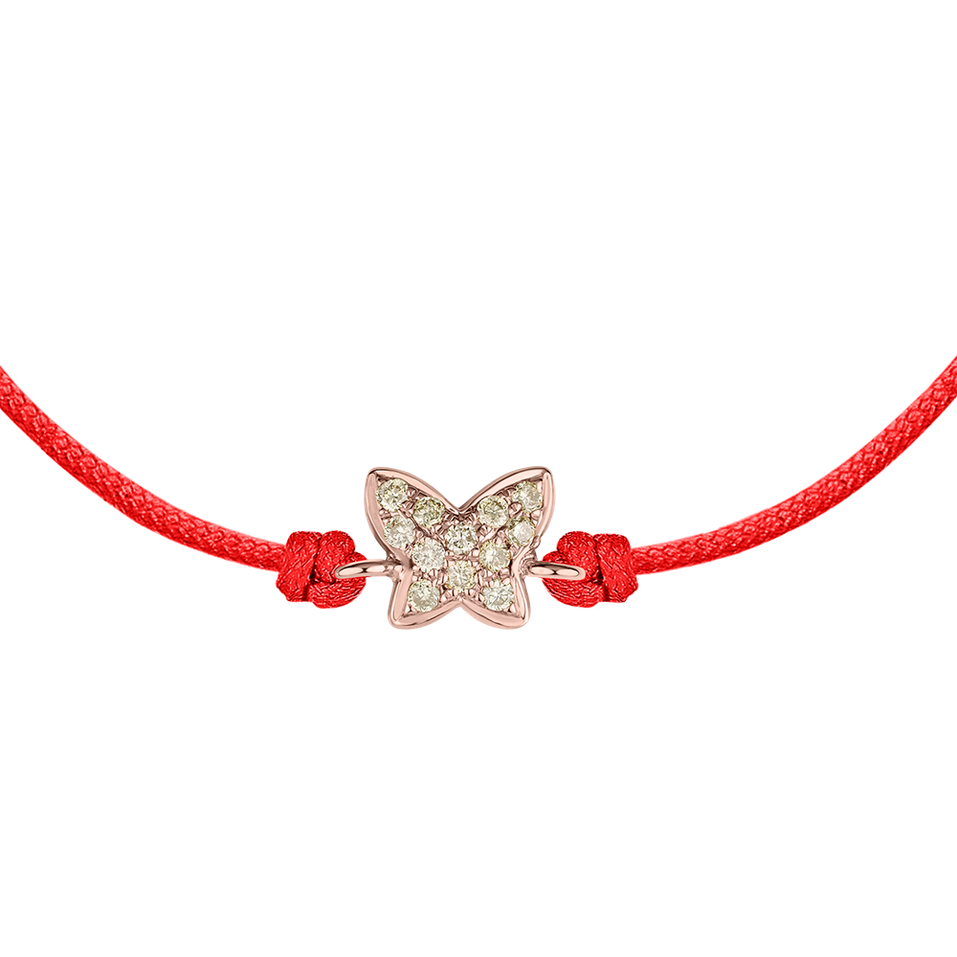 Bracelet with brown diamonds Magic Butterfly