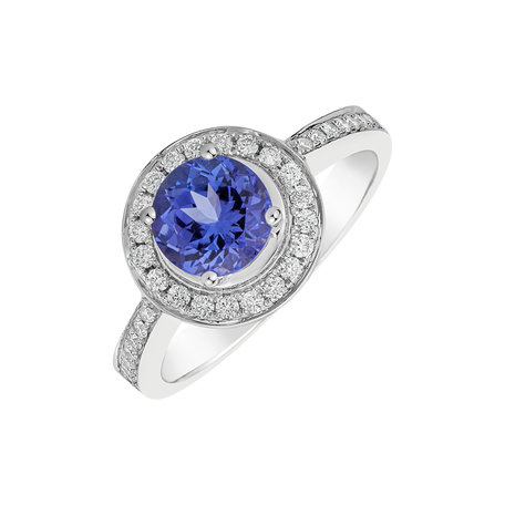 Diamond ring with Tanzanite Space Opium