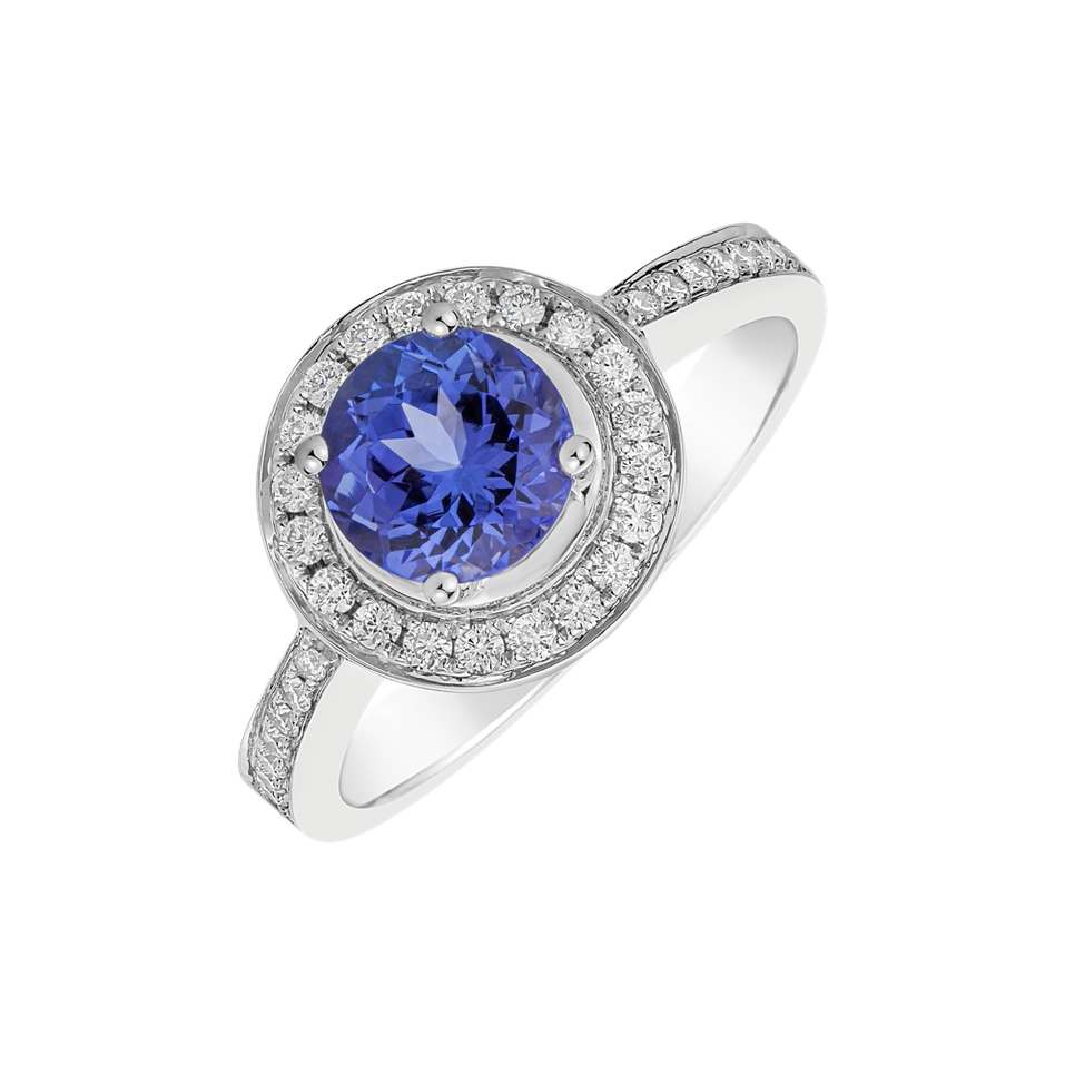 Diamond ring with Tanzanite Space Opium