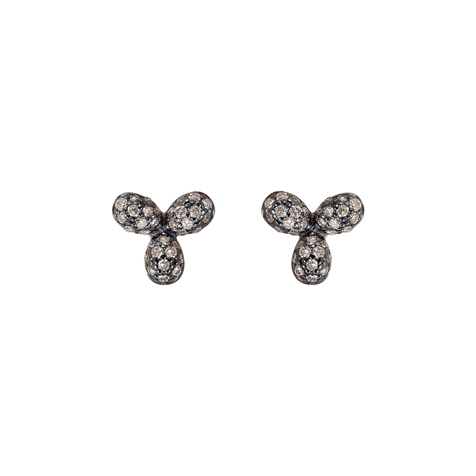 Earrings with brown diamonds Nature Beauty