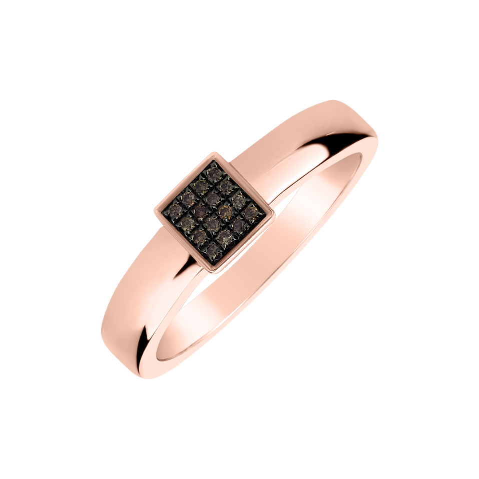 Ring with brown diamonds Secret Ray