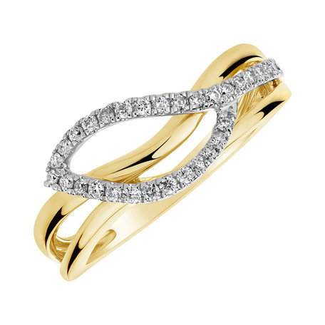 Diamond ring Dazzling Leaf