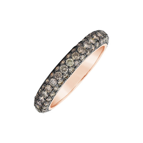 Ring with brown diamonds Snake Secret