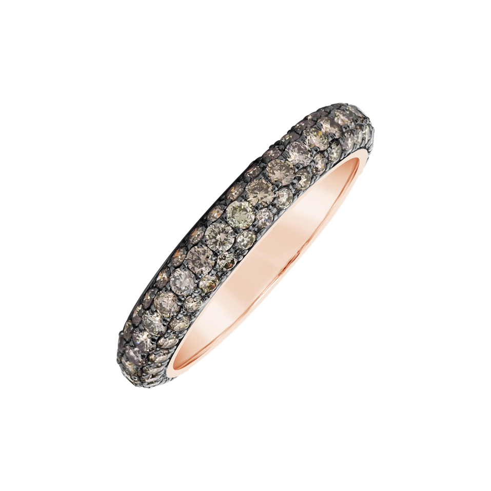 Ring with brown diamonds Snake Secret