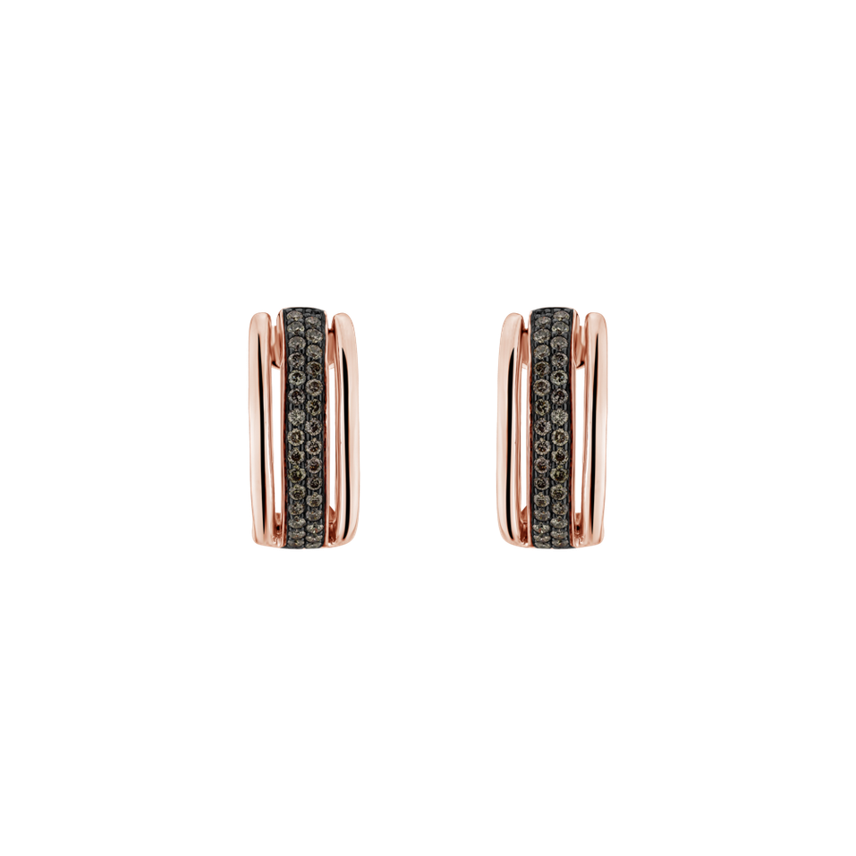 Earrings with brown diamonds Daylight Glory