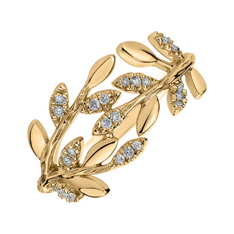 Diamond ring Heavenly Leaves