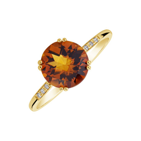 Ring with Citrine and diamonds Hartford