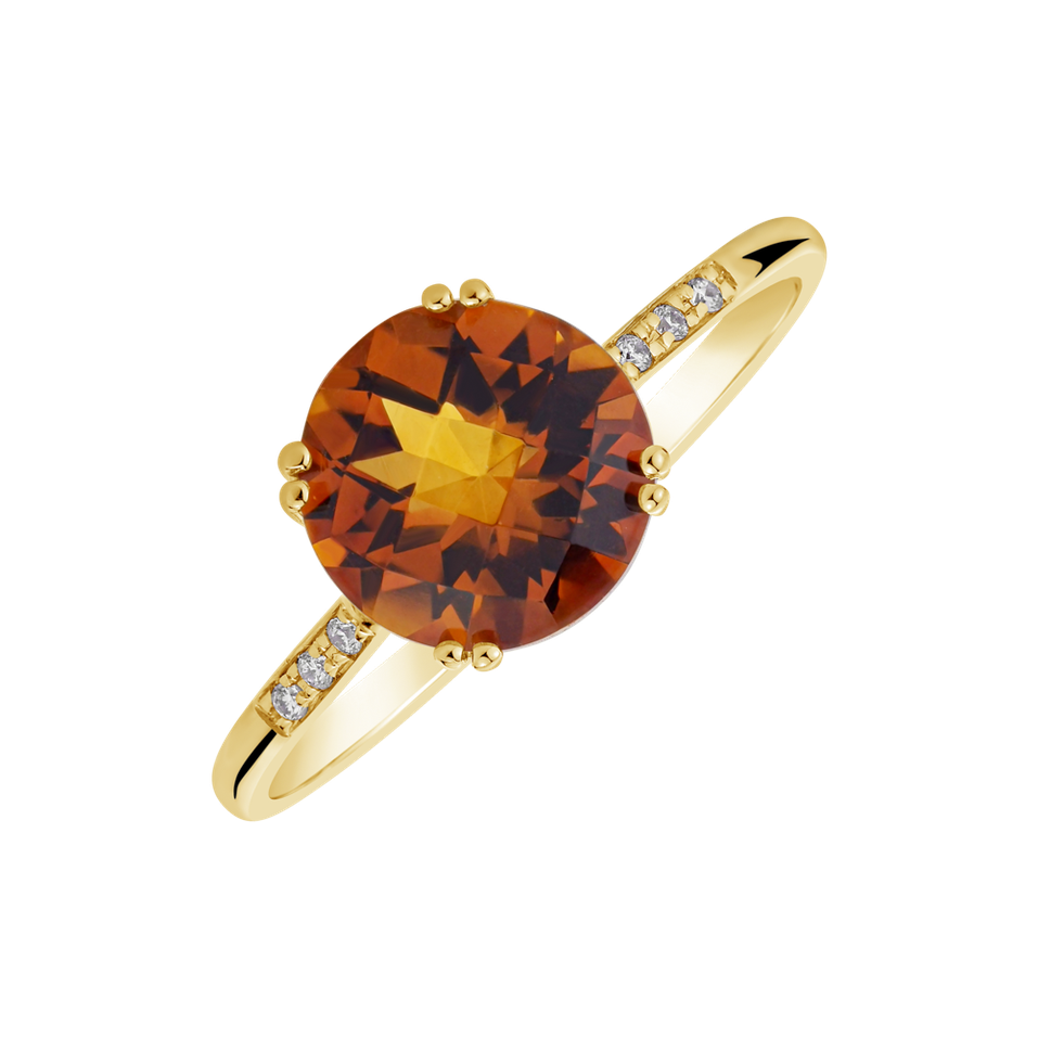 Ring with Citrine and diamonds Hartford