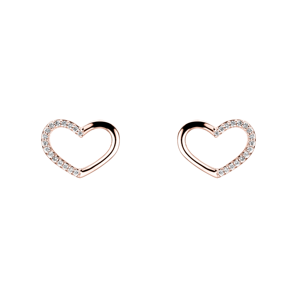 Diamond earrings Sparkling Heart