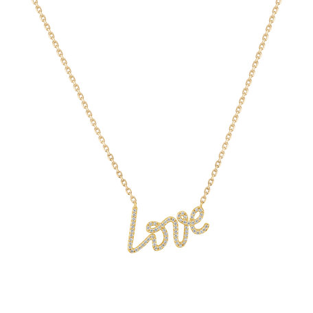 Diamond necklace Love Letters