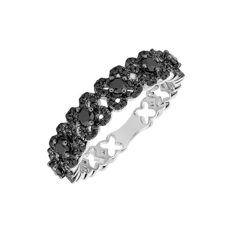 Ring with black diamonds Brave Oath