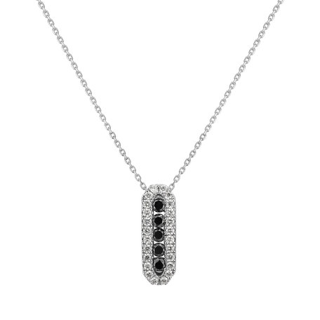 Pendant with black and white diamonds Aristocratic Vision