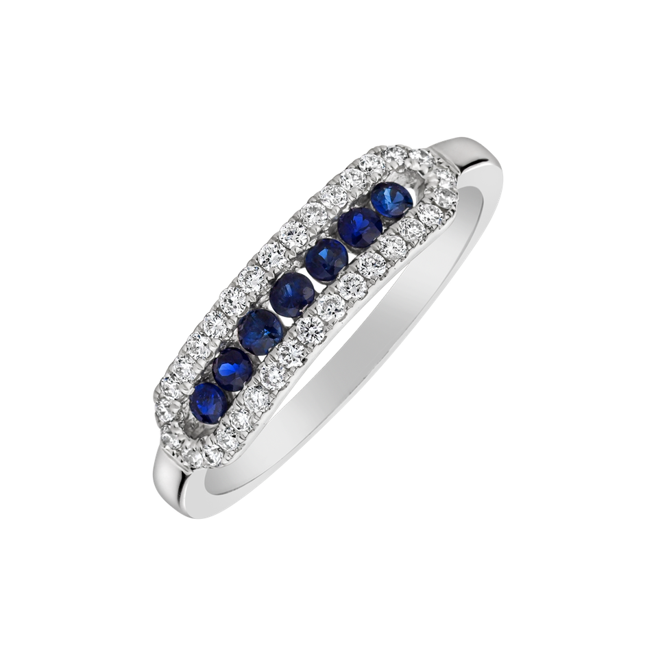 Diamond ring with Sapphire Bright Life