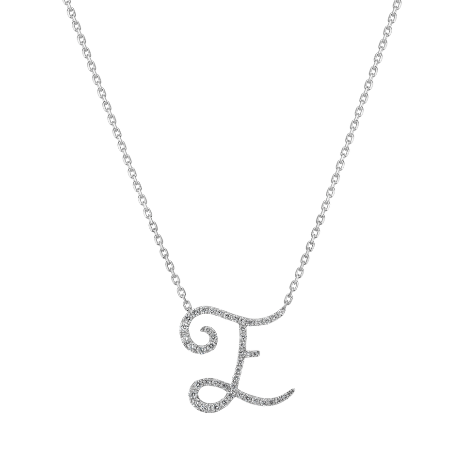 Diamond pendant Letter E