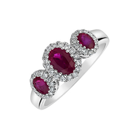 Diamond ring with Ruby Ruby Destiny