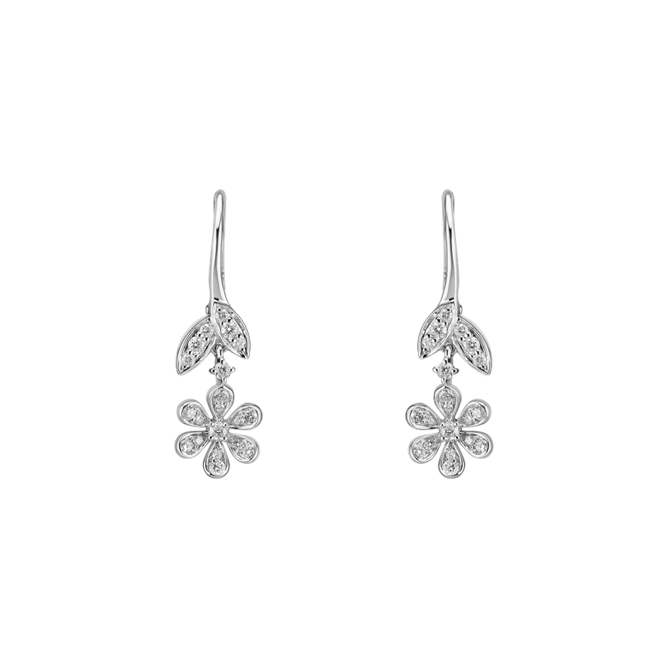 Diamond earrings Daisy Flower