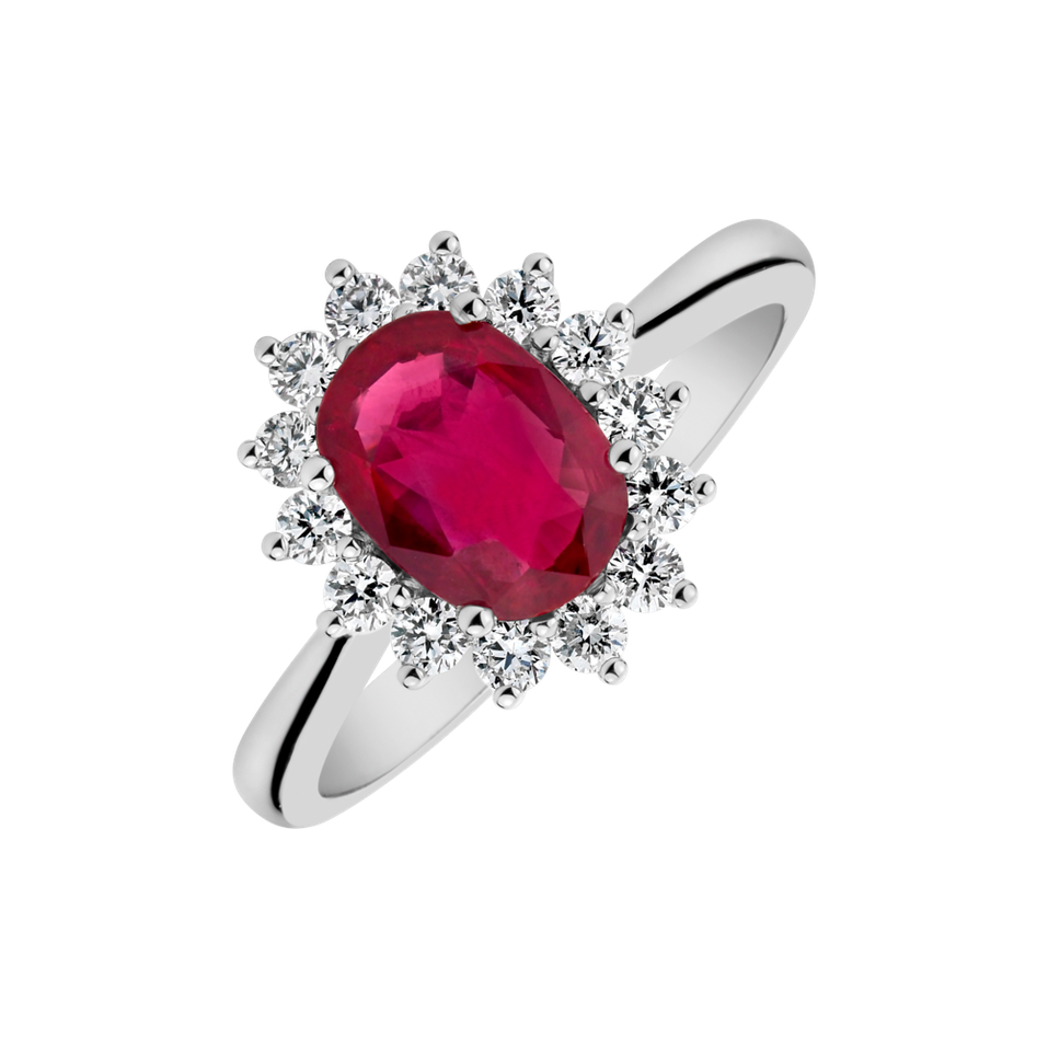 Diamond ring with Ruby Fabulous Lady