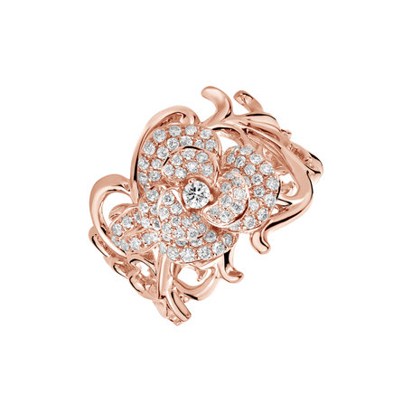 Diamond ring Geranium Pink