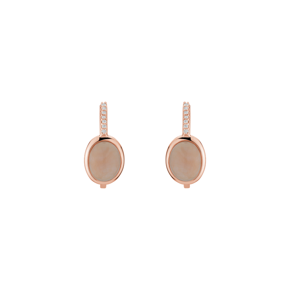 Diamond earrings with Opal Azami