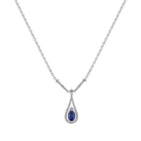 Diamond necklace with Sapphire Lilou