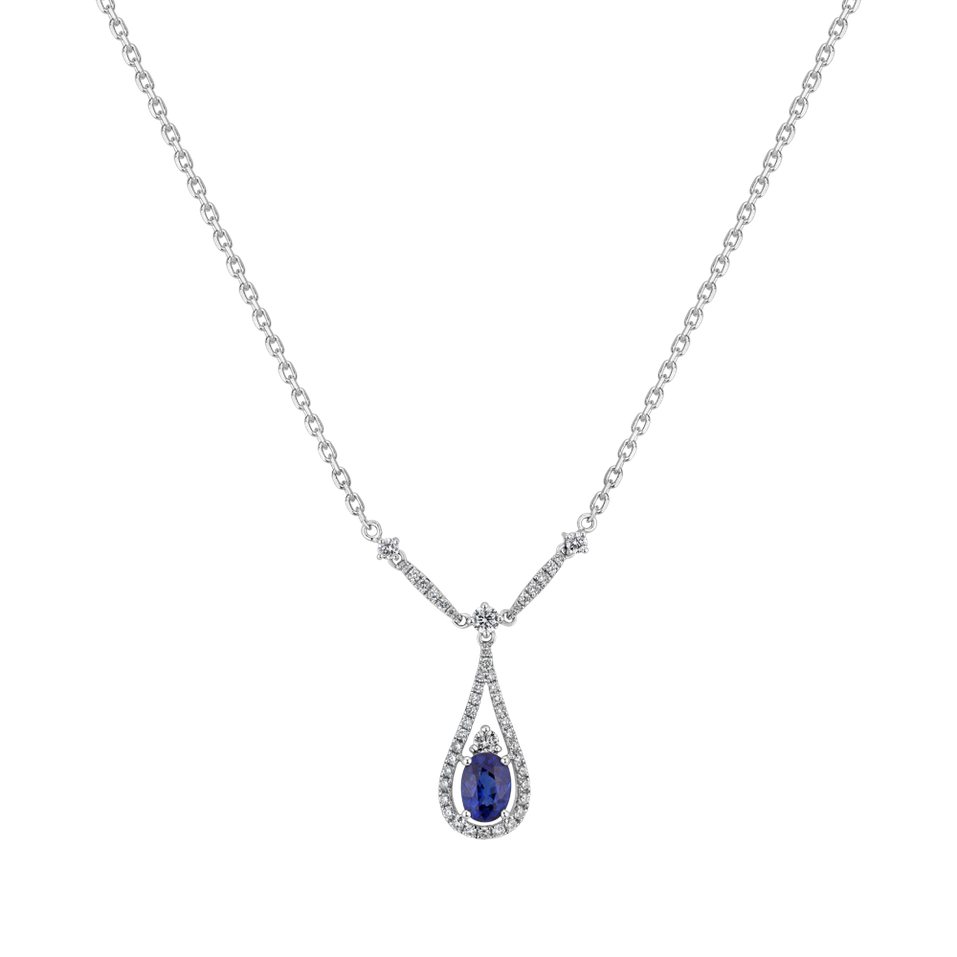 Diamond necklace with Sapphire Lilou