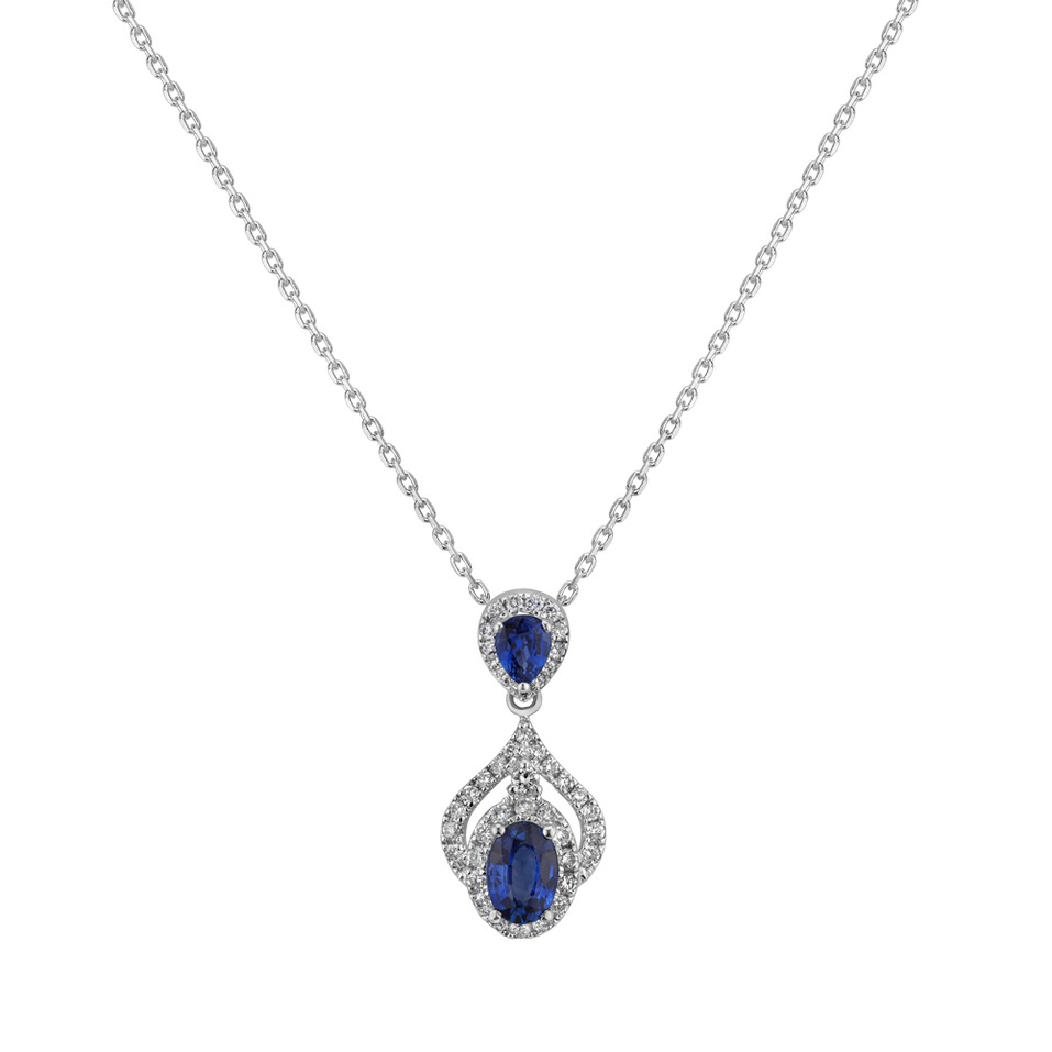 Diamond pendant with Sapphire Sorrow Sky