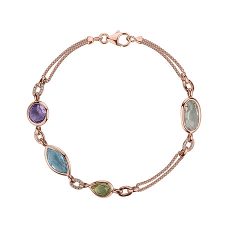 Diamond bracelet with gemstone Pégase