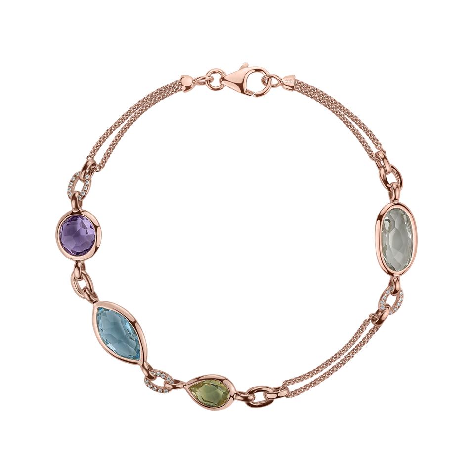 Diamond bracelet with gemstone Pégase