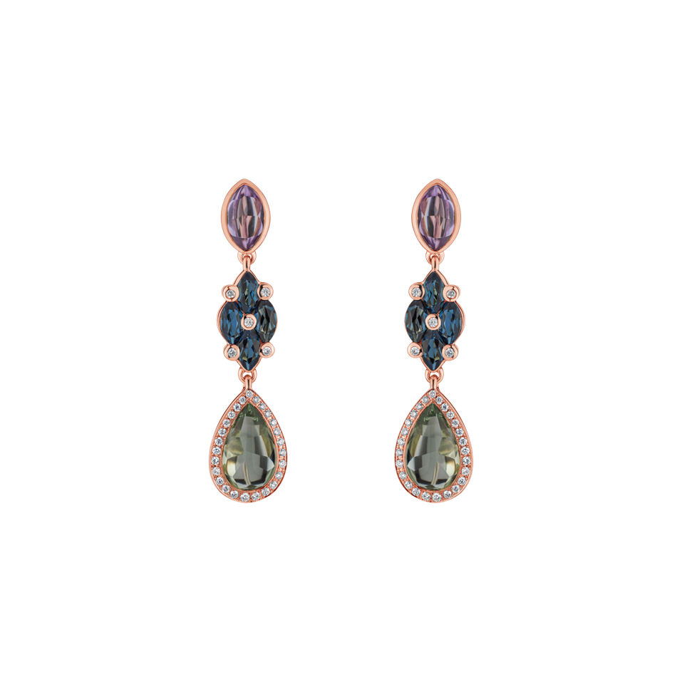 Diamond earrings and gemstones Enchanted Forest