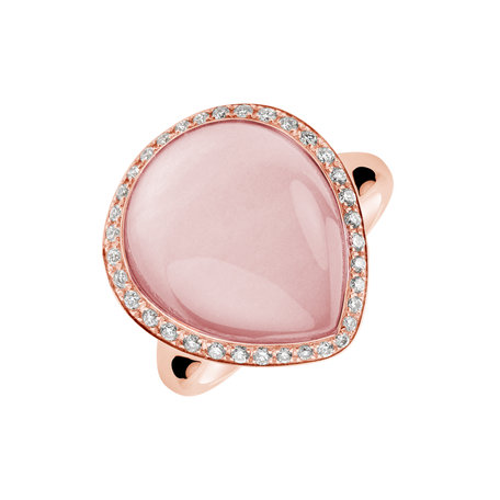 Diamond ring with Rose Quartz Revishing Countess