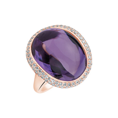 Diamond rings with Amethyst Moonlight Romance