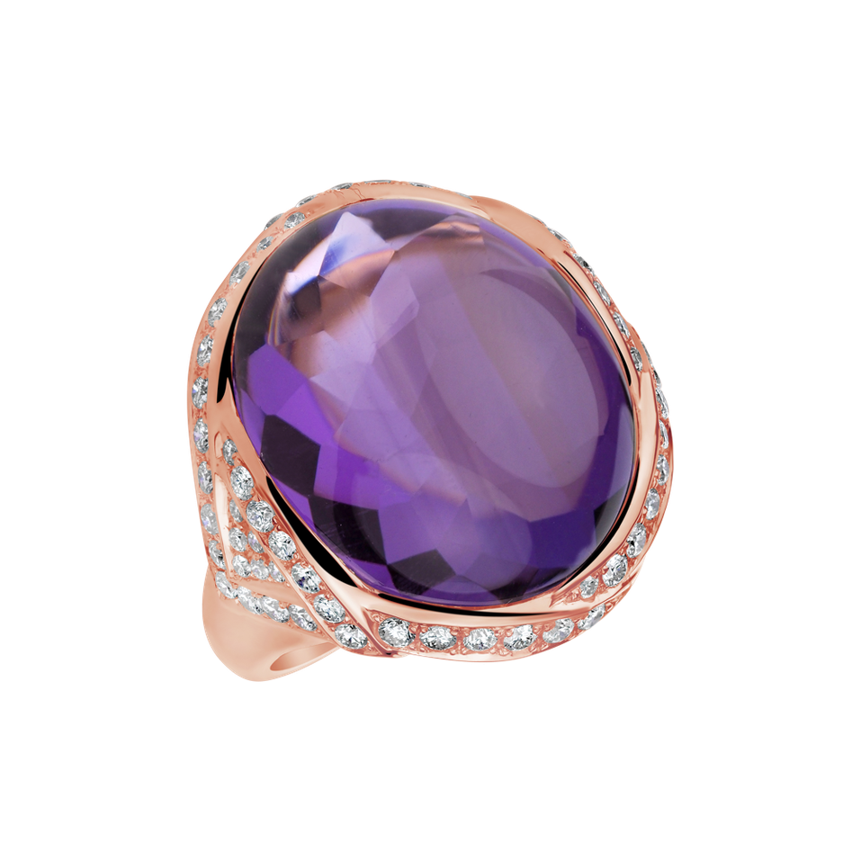 Diamond rings with Amethyst Arabic Jeannie