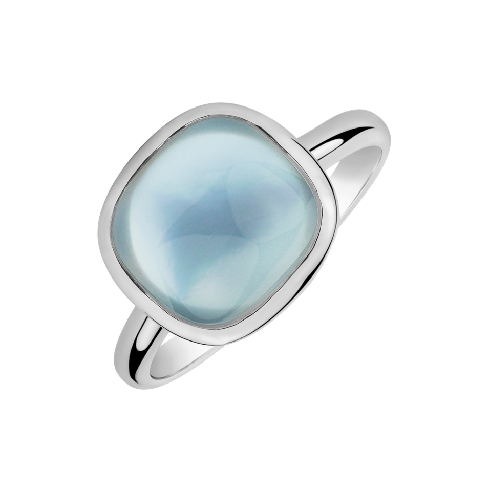 Ring with Topaz and Mother of Pearl Fiorella