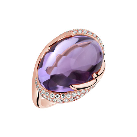 Diamond rings with Amethyst Fantastic Dream