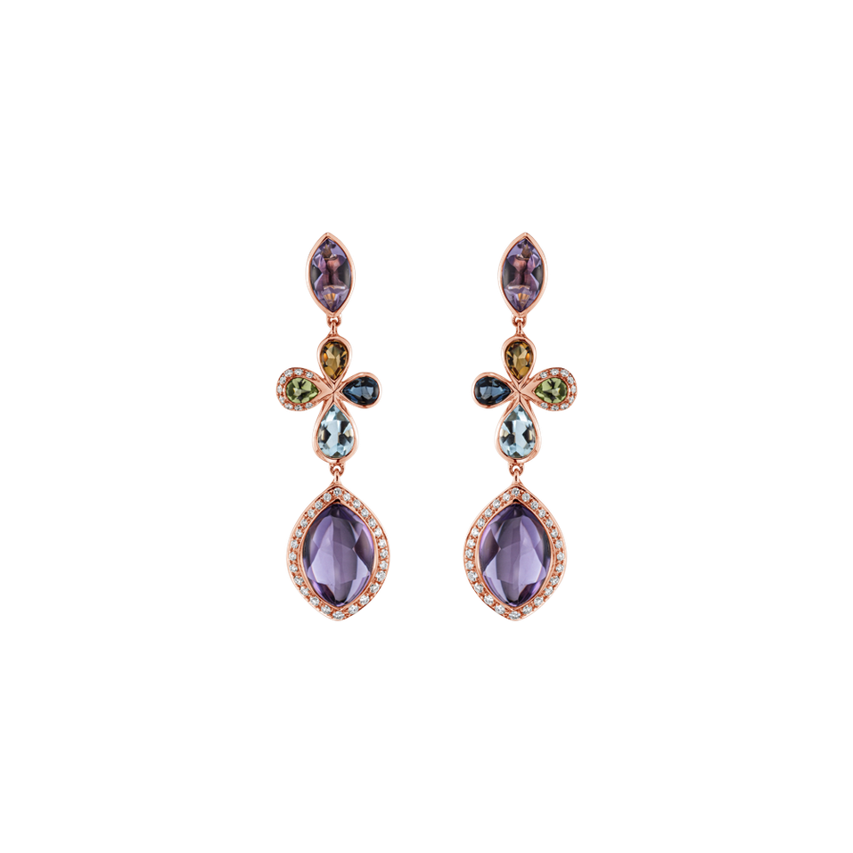 Diamond earrings and gemstones Arabic Dream