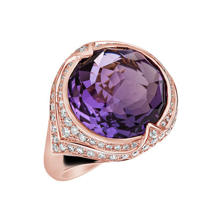 Diamond rings with Amethyst Finnegan