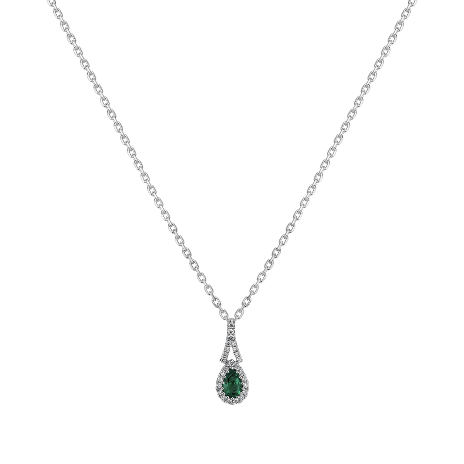 Diamond pendant with Emerald Karsyn