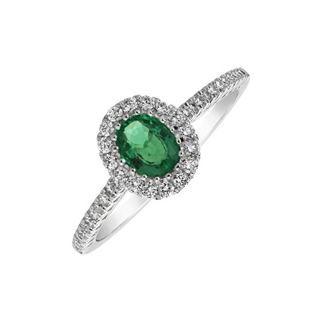 Diamond ring with Emerald Malygos