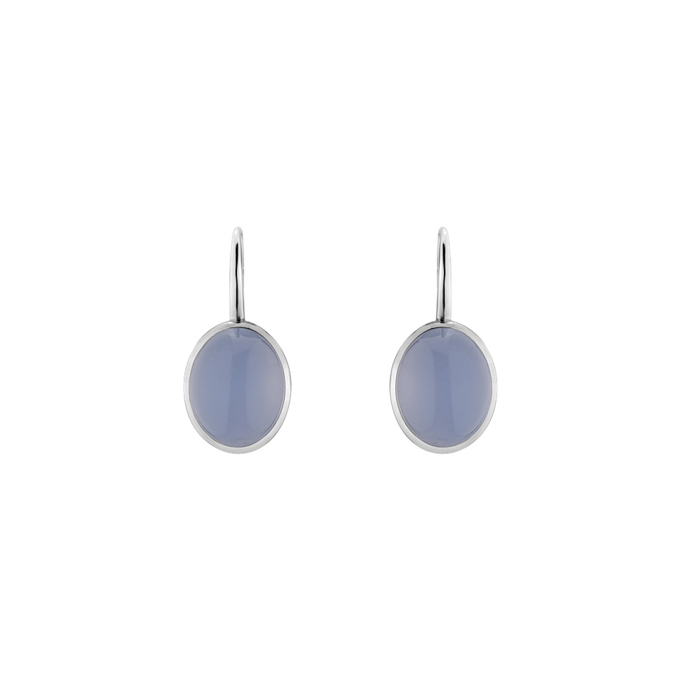 Earrings with Chalcedony Elegant Moondust